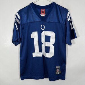Indianapolis Colts Peyton Manning Reebok Football Jersey Youth Boys Large Blue